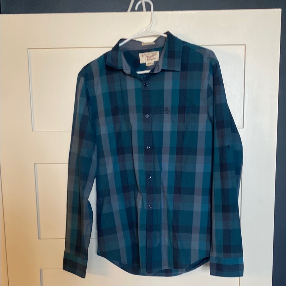 Original Penguin Blue Casual Button Down Shirt